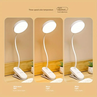 Lampe de bureau LED moderne pour étudiants avec commande tactile, batterie rechargeable, pour la lecture, la maison, l'école et le bureau