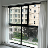 Maßgefertigtes Modernes Außen-Schiebefenster mit Thermischer Trennung aus Aluminiumlegierung, Doppelverglasung, Gehärtetem Glas, Energieeffizient und Einbruchsicher