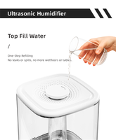 Humidificateur d'air intelligent ultrasonique pour toute la maison, nouvelle génération 2026, 3,8 L, brumisateur frais, avec humidistat, pour grande pièce, avec LED