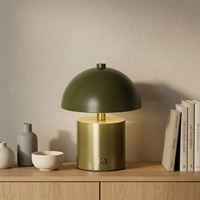 Lampe de table portable sans fil de luxe en métal, commande tactile, fonction de gradation, design moderne minimaliste, rechargeable pour restaurants