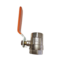 Robinet à bille en alliage de zinc avec poignée en fer nickelé, interrupteur manuel, filetage interne, pour eau, fabrication ODM