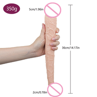 Offre Spéciale noir Double tête gode peau pénis pour les femmes réel sentiment adultes plaisir artificiel Extra Long gode jouets sexuels