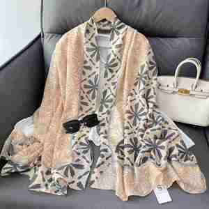 Bufandas de Moda con Estampado de Marca de Lujo, Mantas, Chales de Protección Solar para Mujer, Primavera Otoño YHK0013 - Product Image 1