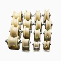 Rouleau de rail à rainures en U/V/H en nylon, roue de poulie pour portail coulissant robuste, en acier au carbone galvanisé, antirouille, épaisseur personnalisable
