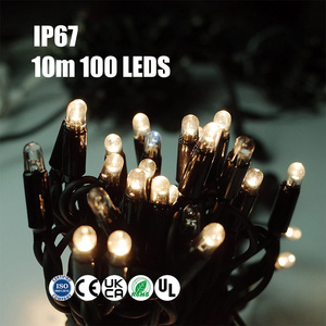ไฟประดับ LED แบบสายยาว IP65 ขนาดเล็ก 10 ม. 50 ม. 100 ม. สายยางสีดำ แสงขาวเย็น 6000K AC 220V สำหรับภายนอกอาคาร 8 โหมด เหมาะสำหรับตกแต่งต้นไม้เชิงพาณิชย์ - Product Image 3