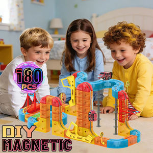ITTL DIY Maglev Luminous Railcar con 180 piezas, juguete educativo de montaje 3D, coche magnético sobre riel, <span class=keywords><strong>tren</strong></span> eléctrico, cubo de juguete para niños - Product Image 3