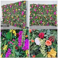 Mur de fleurs artificielles de haute qualité en tissu de soie pour la décoration d'événements de mariage, toile de fond murale de roses simulées