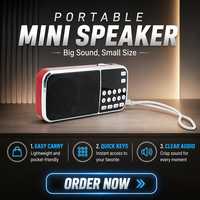 Radio FM portable mini en plastique avec prise en charge USB, tuner numérique et lampe de poche pour les situations d'urgence, la maison, les voyages et l'utilisation sur ordinateur