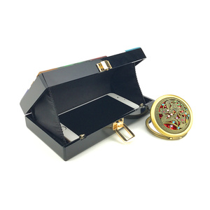 Amiqi HM43 desidera una borsa per la cena da sera transfrontaliera borsa per banchetti con scatola acrilica a colori con cuciture geometriche - Product Image 2