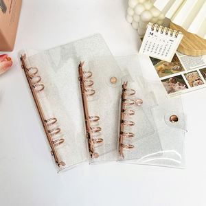 Replacement 6-<strong>Ring</strong> Rose Gold <strong>Binder</strong> PVC/PU/PP Cover <strong>Ring</strong> <strong>Mechanisms</strong> Round <strong>Ring</strong> Binding Spines for A5 A6 A7 Loose-Leaf <strong>Notebook</strong> - Product Image 2