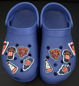 زخارف أحذية على شكل فريق رجبي أستريد، زخارف فريق كرة القدم الأمريكية، أفكار لتزيين الأحذية بنمط الكلوغ من البي في سي للجنسين، زينة أحذية لفريق شيكاغو بيرز - Product Image 2