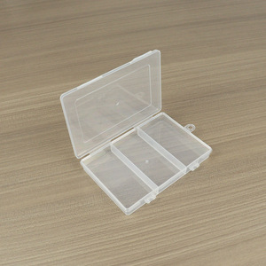 Transparent Plastic <b>Storage</b> <b>Box</b> 3 Compartment Rectangular With Lid For Tools Hardware Samples Organizing <b>Small</b> Parts Display - Product Image 3