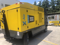 Kompresor Udara Sekrup Berpendingin Udara Berpelumas Diesel Portabel Atlas XAXS600 17 Bar Bekas 600CMF