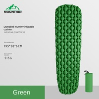 Matelas de camping gonflable en TPU GM-AM08 de montagne verte pour une personne tapis de couchage étanche à l'humidité momie utilisation en extérieur 515g
