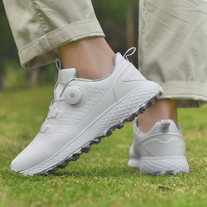 Chaussures <span class=keywords><strong>de</strong></span> <span class=keywords><strong>golf</strong></span> pour hommes et femmes, confortables, imperméables, avec bouton automatique, lacets rétractables, antidérapantes, avec clous fixes, chaussures <span class=keywords><strong>de</strong></span> <span class=keywords><strong>golf</strong></span> d'extérieur - Product Image 4