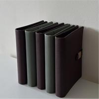 En gros, Couverture de planificateur et organisateur de luxe en cuir PU A5 B5, souple, grainé, avec 6 anneaux dorés, personnalisable, pour cartes postales