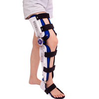 Attelle orthopédique RUNYI pour la jambe avec support articulé et angle réglable, genouillère en mousse néoprène à coque rigide pour une protection professionnelle