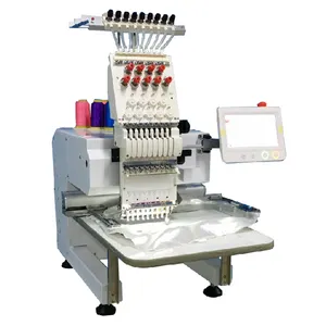 Mimage 1/2/4/6/8 head garments/clothes/T-shirt/hats/hats flat customized computer Monogram Embroidery Machine