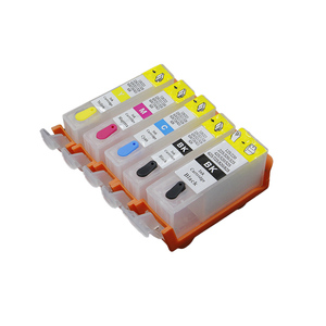 Cartucho de tinta recargable PGI525 CLI526 de 5 piezas Compatible con Canon PIXMA <span class=keywords><strong>MG8150</strong></span> MG6150 MG5250 MG8250 IP4850 para impresora europea - Product Image 2