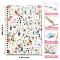 Agenda hebdomadaire/quotidien promotionnel à spirales avec logo personnalisé, couverture en papier, 120 feuilles, couleur et design personnalisés pour usage professionnel