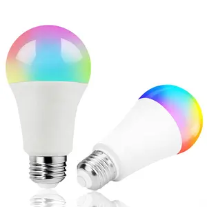 图雅12W WiFi智能灯泡E27 RGB发光二极管灯可调光灯，带智能生活应用语音控制，适用于谷歌家庭