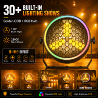Projecteur de scène rétro 100W avec 3x30W COB RGB doré et stroboscope pour événements et locations