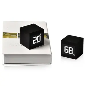 Design De Table À Rabat Petite Horloge De Table Numérique, Réveil Lampe De Table avec Horloge Led - Product Image 1