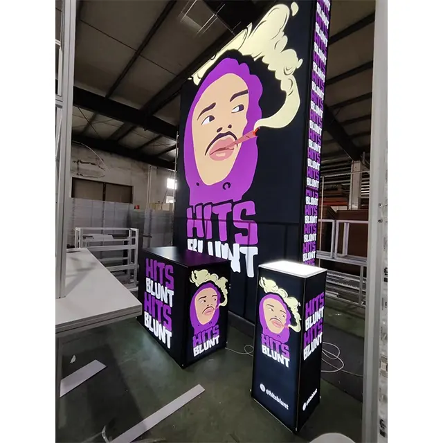 Expositor modular personalizado para exposição em Las Vegas em 2024