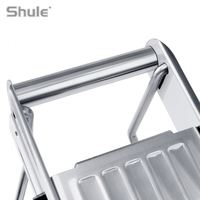 Hachoir à Aliments Manuel Ajustable Shule Silver Kitchen avec Lames en Acier Inoxydable, Mandoline à Légumes Certifiée LFGB, Durable