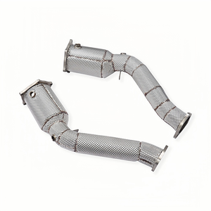 Tubería de Escape OEM SS304 con Protección Térmica para Porsche Cayenne 958 Turbo 4.8T 2011-2017, Tubos de Escape Deportivos de Alto Flujo - Product Image 1
