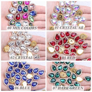 Offerta Speciale: 200 Pezzi di Strass in Vetro con Base Dorata, Cristalli Piatti <span class=keywords><strong>per</strong></span> Cucito, Pietre Brillanti <span class=keywords><strong>per</strong></span> <span class=keywords><strong>Scarpe</strong></span> in Vari Colori - Product Image 4