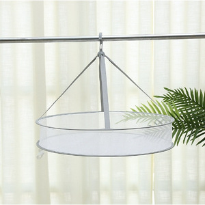 Cesta plegable de doble capa para secar ropa, tipo gancho de malla redonda, para calcetines, suéteres, camisas, organizador de ropa, tendedero - Product Image 2