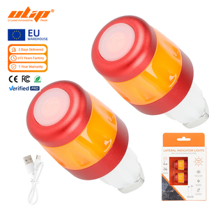 Ulip <b>LED</b> Signal <b>Light</b> Electric Scoot Handlebar End <b>Plugs</b> Turn <b>Lights</b> 2 PCS Red Orange Grip USB Cable Side Indicator warning Lamp - Product Image 6