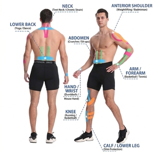 Bande de kinésiologie de récupération athlétique personnalisée, durable et résistante à la transpiration, en gros - Product Image 3