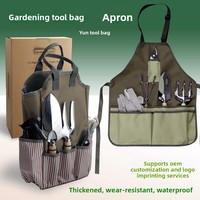 Tablier multifonctionnel en tissu Oxford pour l'horticulture avec doublure imperméable et grande capacité pour sac à outils de jardinage