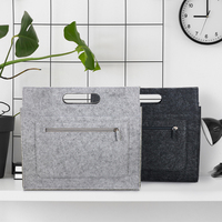 Meilleure vente grande capacité feutre dame mode porte-documents femmes sac à main ordinateur portable tablette Pad sac de rangement pour voyage d'affaires