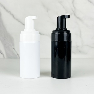 Cosmetic Facial Cleanser Mousse <b>Bottle</b> 100ml 120ml 150ml 200ml Black Silk Screen logo Plastic Soap Dispenser Foam <b>Pump</b> <b>Bottle</b> - Product Image 4