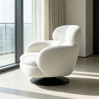 Fauteuil de salon minimaliste italien, fauteuil inclinable design, fauteuil d'appoint moderne et simple de couleur blanche pour la maison