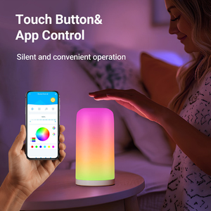 Lámpara de Escritorio Moderna RGBIC, Luz Nocturna de Color de Ensueño, Lámpara de Noche Mágica con Control Táctil y WIFI - Product Image 2