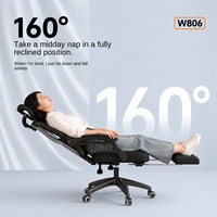 Chaise de bureau ergonomique en maille avec support lombaire, réglable en hauteur, pivotante, confortable pour le travail à domicile et les longues sessions assises