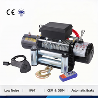 Treuil électrique à forte puissance de traction, 12V/24V CC, télécommande sans fil, moteur en cuivre pur, vitesse de ligne rapide, pour 4x4 à deux moteurs