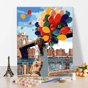 LS özel resim yüksek kalite DIY balon yağlıboya numaraları kitleri tarafından yetişkinler için çerçeve ile sayılar boya