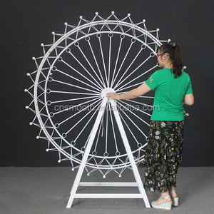 Eventi di nozze forniture per feste sfondo gigante in metallo oro bianco torre Eiffel - Product Image 5