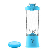 Draagbare huishoudelijke USB-sapcentrifuge beker, zomerse persoonlijke elektrische mini-fruitblender met 6 messen, slow juicer