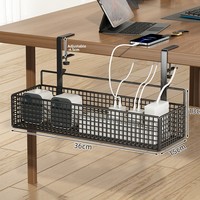 Organisateur de câble de bureau d'ordinateur outil de gestion de câble de routeur en métal avec fente de prise de fil inférieur aucun perçage requis