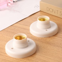Vente en gros d'usine Porte-lampe E27 B22 80mm 115mm ABS PP Plastique Bakélite Céramique Base Ronde Carrée