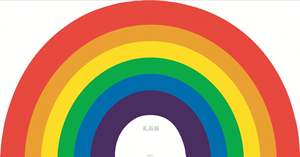 Abanico de Mano Plegable de Bambú y Papel con Diseño de Arcoíris para el Orgullo LGBT, Patrón de Arcoíris para el Orgullo Homosexual - Product Image 2