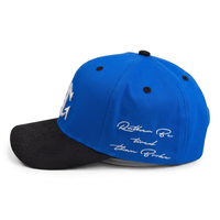 Casquette Snapback Bicolore Bleu Ciel et Noir Personnalisée de Haute Qualité, Nouveau Style en Tissu Coton pour un Look Tendance, Casquette de Baseball