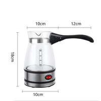 Bouilloire Électrique Pliable Pratique en Verre Anti-Ébullition à Sec 0,5 Litre Portable avec Arrêt Automatique et Rotation à 360 Degrés
