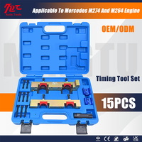 Kit d'outils de calage de distribution en acier 15 pièces avec gants pour Mercedes Benz M133/M270/M274